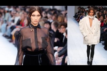 Max Mara defilesinde Bella Hadid rüzgarı esti