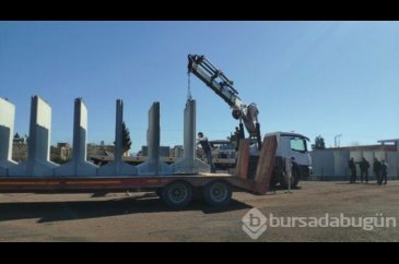 İdlib'e beton blok sevkiyatı yapıldı!