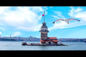  Kız Kulesi'nin, 1800'lü yıllarda karantina hastanesi olarak kullan...