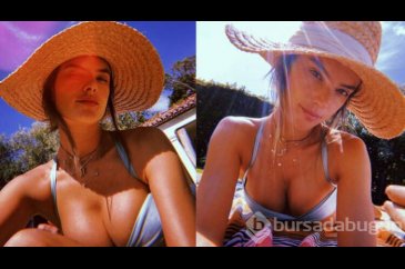 Brezilyalı model Alessandra Ambrosio,karantinada bahçesinde güneşle...