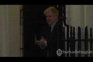 Sağlık çalışanlarını alkışlayan Boris Johson'dan ilk görüntü geldi
