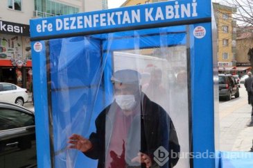Vatandaş dezenfekte için sıra bekliyor