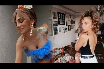 Bahar Şahin yeni yaşını evde kutladı 