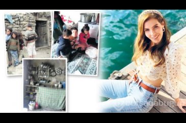 Hatice Şendil erzak dağıttı
