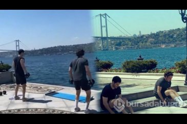 Kerim ve Hacı Sabancı'dan yalıda spor keyfi