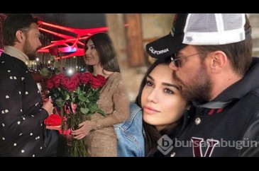 Burcu Kıratlı'dan romantik kutlama!