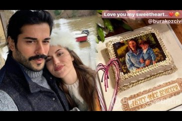 Burak Özçivit'ten Fahriye Evcen'e doğum günü jesti
