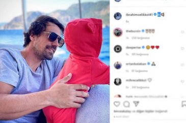 İbrahim Çelikkol ile Ali'den baba-oğul pozu
