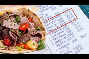 Bodrum yine abarttı! 1 tabak döner 370 lira....