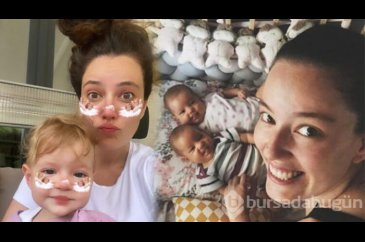Pelin Akil ve kızının filtre eğlencesi