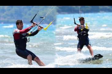 Sarp Levendoğlu'ndan 'kitesurf' şovu