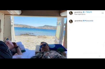 Erkan Can ile Güven Kıraç karavanla tatile çıktı