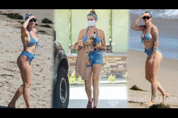 Ireland Baldwin sevgilisiyle plaja gitti