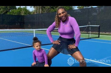 Serena Williams, bu kez korta kızıyla çıktı