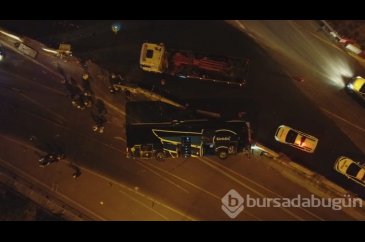 Bursa'da yolcu otobüsü devrildi! Ölü ve çok sayıda yaralı var