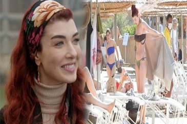 Aslıhan Güner üstsüz güneşlendi