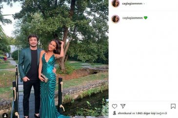 Çağla Gizem Çelik'ten sevgilisi Ahmet Kural'a kalpli mesaj
