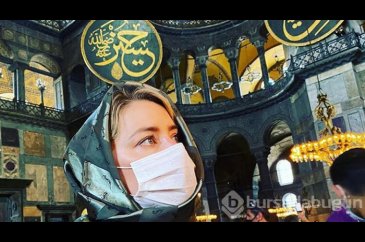 Amber Heard Ayasofya'yı ziyaret etti: Şanslıyım ki burayı gördüm