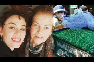 Demet Evgar 'sevgilim' dediği babaannesi son yolculuğuna uğurlandı
