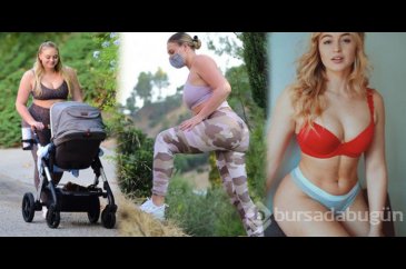 Iskra Lawrence formunu korumak için tırmandı
