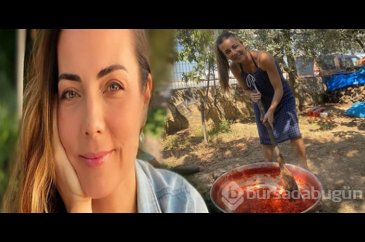 Burcu Kara salça yaptı!