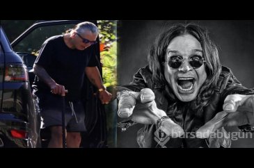 Parkinson'a yakalanan Ozzy Osbourne bastonla yürüyor
