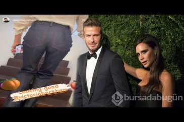 David Beckham eşinin kalçasını paylaştı