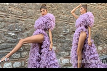 Şevval Şahin derin yırtmaçlı elbisesiyle olay oldu! 'Photoshop mu?'