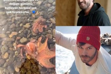 Kıvanç Tatlıtuğ'dan ahtapotlara teşekkür paylaşımı
