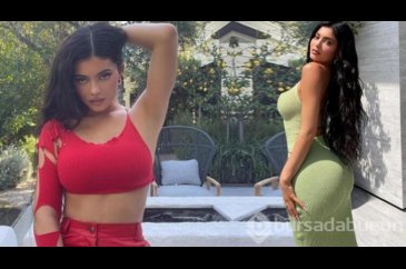 Kylie Jenner'dan karnı burnunda poz

