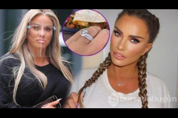 Katie Price kebap yerken devasa tektaş yüzüğünü gösterdi