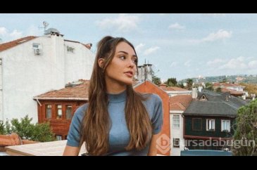 Dilan Çiçek Deniz, göğüs dekolteli kırmızı elbisesi ile geceye damg...