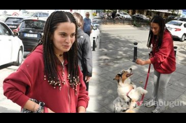 Aslı Bekiroğlu köpeğiyle mini şov yaptı