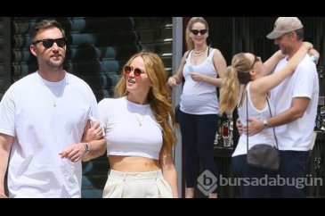 Jennifer Lawrence karnı burnunda objektiflere yakalandı