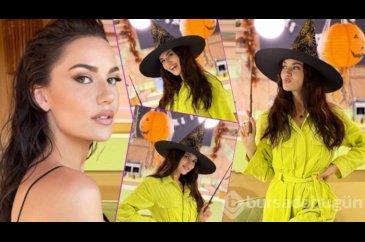 Fahriye Evcen'den Cadılar Bayramı'na özel pozlar
