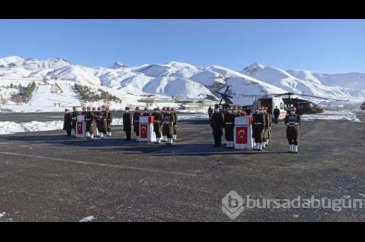 Irak'ın kuzeyindeki Hakkari'de 3 şehit için askeri tören!