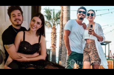 Deniz Baysal ve Barış Yurtçu çiftinden aşk pozu
