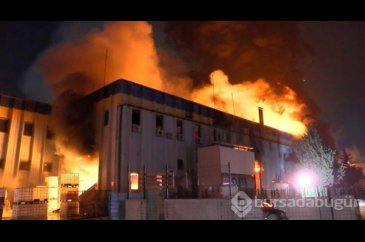 Bursa'da fabrika yangını