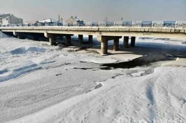 Ağrı eksi 33 derece ile soğuk havada zirvede
