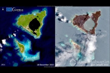 Tonga'ya yardımda kül engeli: Adanın rengi griye döndü
