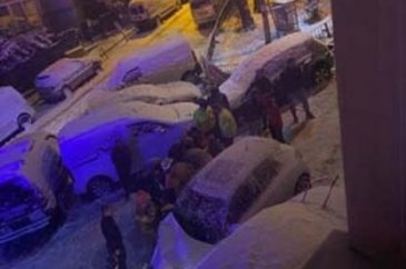 İstanbul'da karlı yolda dehşet!