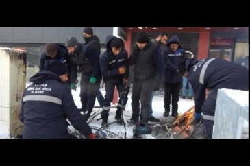  Bölgeye ulaşıp arızaları giderdiler...