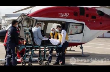 Yapay kalp için helikopterle götürüldü!