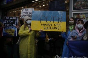 Rusya Başkonsolosluğu önünde protesto!