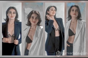 Esra Bilgiç iç çamaşırı reklamında kamera karşısına geçti