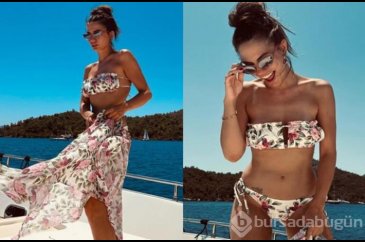 Demet Özdemir'den tekne pozları