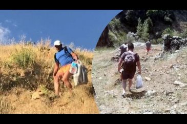 2 saat yürüyüp Gizli Kanyonu keşfettiler!