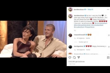 David Beckham eşine seslendi: "23 yıl ve 4 çocuk! Seni seviyorum"