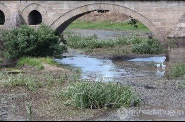 Tunca Nehri'nde su seviyesi yarıya düştü