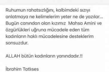 İbrahim Tatlıses'ten Mahsa Amini ve İran paylaşımı